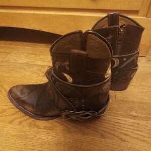 Freebird by Steven Distressed Brown Ankle Booties